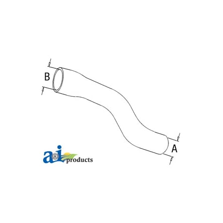 A & I Products Radiator Hose, Upper 12" x2.2" x2.2" A-T41901